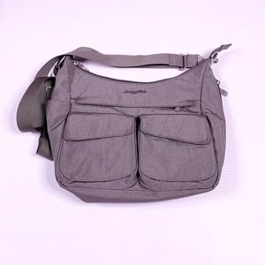 Baggallini Pocketful Crossbody Bag Sterling Silver Grey Washable Nylon Travel